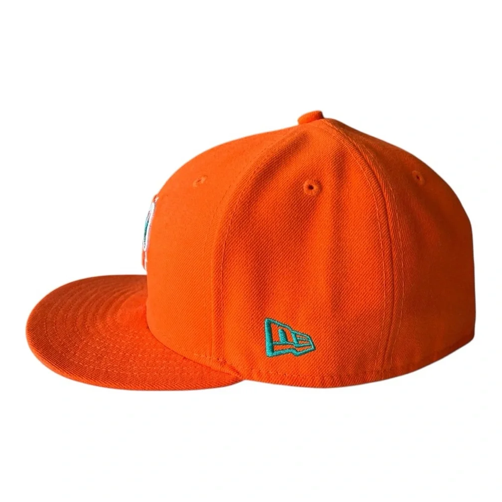 New Era 59Fifty Miami Dolphins Fitted Hat, 7 1/4 Throwback Cap NFL